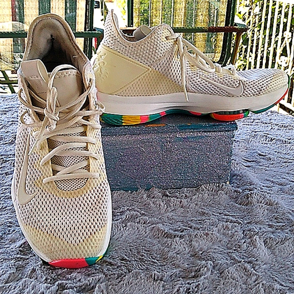 S-275 Mens Nike LeBron Witness 4 White Fruity Pebbles #BV7427-102
